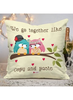 Indigifts Satin Conjugated Fibre Love Quote Cushion Cover with Filler (Standard, 12 X 12 Inch, White). - pzsku/Z129C40CD1D6F64143A81Z/45/_/1736426369/c166cb23-0de1-4429-b9b0-9bf636d22489