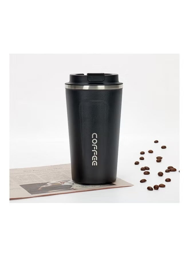 XiuWoo Stainless Steel Coffee Mug with Double Wall Insulation Black - Image 1