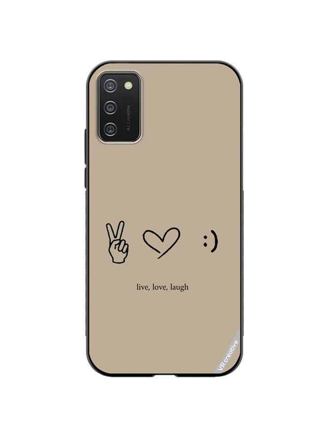 VR CREATIVE Protective Case Cover For Samsung Galaxy A03s Live Love Laugh Design Multicolour - Image 1