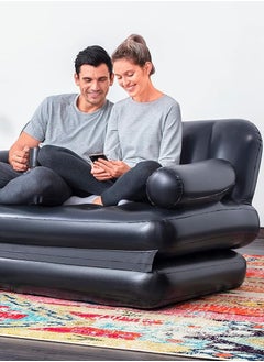 Bestway Double 5-In-1 Multifunctional Couch With Sidewinder 2 Seater Ac Air Pump Black 188x152x64cm  - Image 2