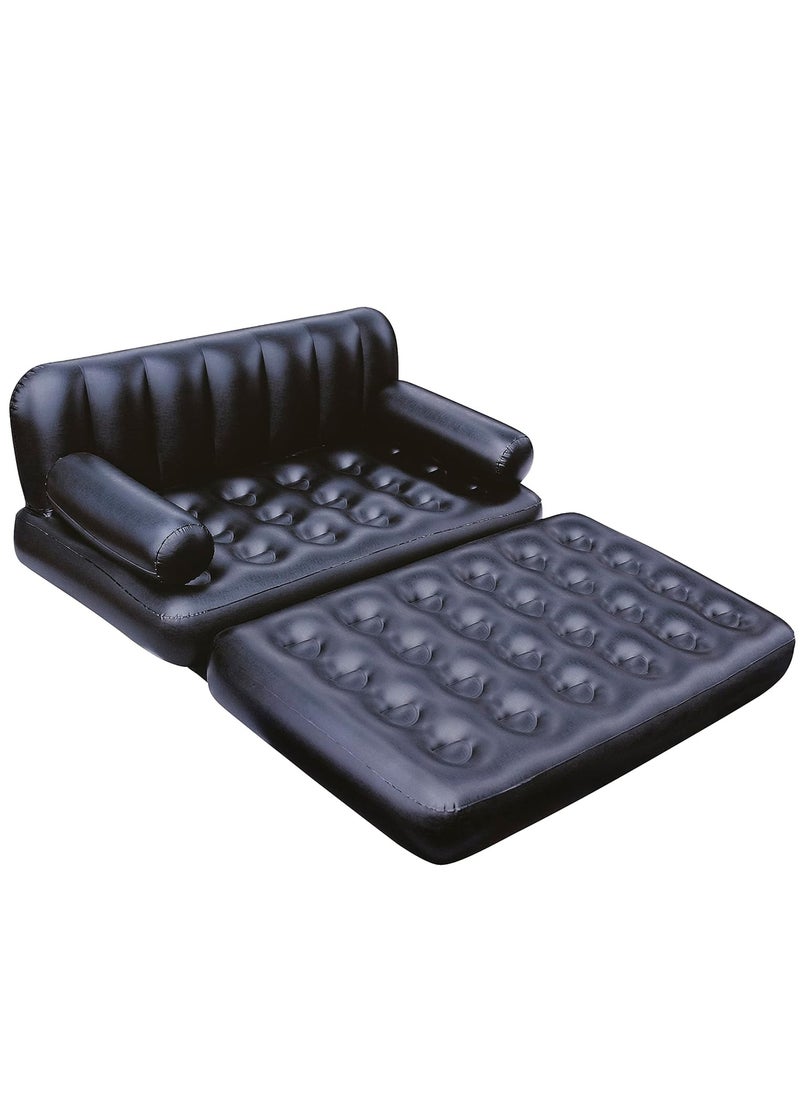 Bestway - Double 5-In-1 Multifunctional Couch With Sidewinder 2 Seater Ac Air Pump Black 188x152x64cm - Image 1