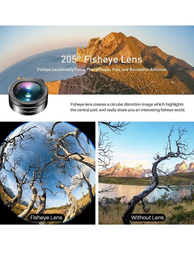 مياو لاب مجموعة عدسات كاميرا الهاتف 11 في 1 وعدسة واسعة الزاوية وعدسة ماكرو وعدسة عين السمكة متوافقة مع جميع الهواتف الذكية - Image 2