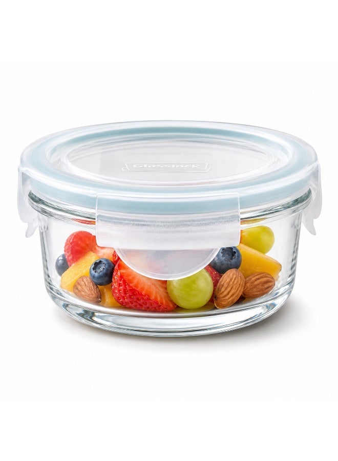 Glasslock MCCB-095 Glass Container 950ml Round Food Storage Container Airtight BPA Free Microwave Safe - Image 1