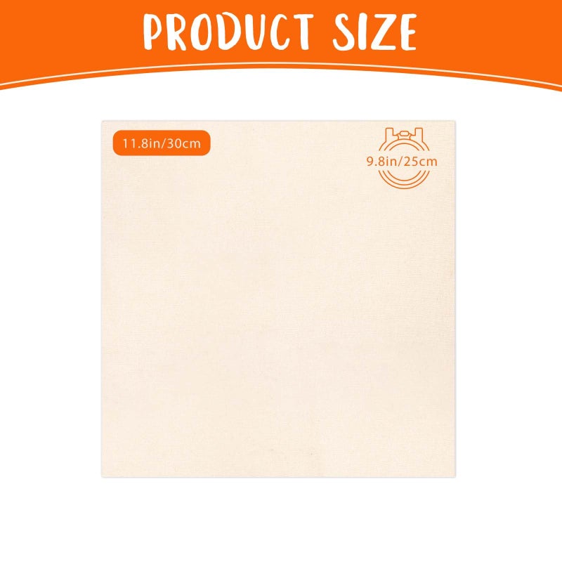 Nitelemn 10 PCS Embroidery Fabric, Pre-Cut Beige Natural Cotton Embroidery Cloth Fabric, Embroidery Cloth Squares for Embroidery Garment Craft (11.8 Ã— 11.8 Inch) - Image 2