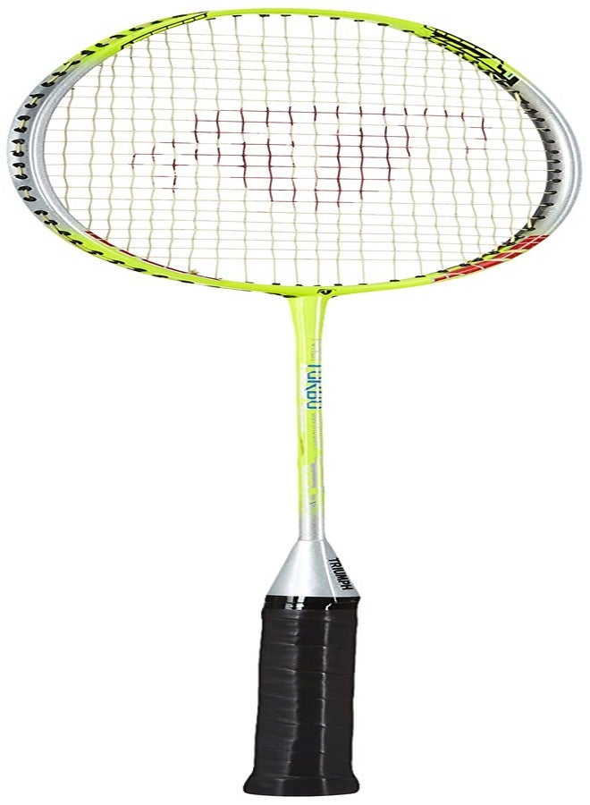 ترايامف مضرب تنس الريشة Triumph Turbo المصنوع من مركب الجرافيت خفيف الوزن مع حقيبة Cosmic-6R ذات حجرتين، لون ليموني/أزرق سماوي - Image 2