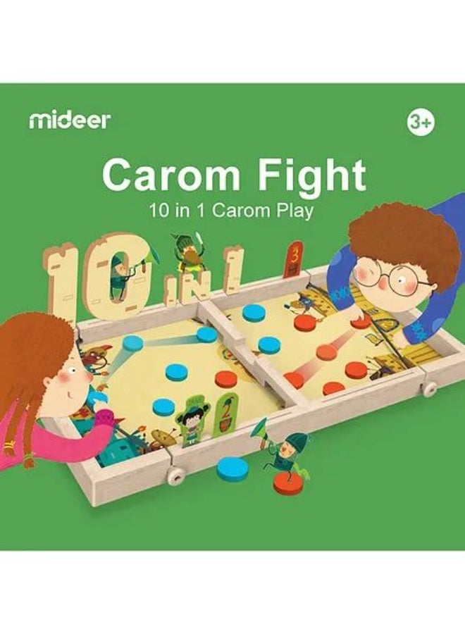 MiDeer لعبة كاروم 10 في 1 للأطفال 3+ | مجموعة ألعاب متعددة لتنسيق اليد والعين، والتفكير الاستراتيجي والمنطقي | لوحة رموز خشبية مدمجة وقابلة للنقل - Image 5