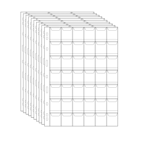 OSOPOLA 420 Pockets Coin Binders Pages 114 inch Holders 10 pcs LooseLeaf Sheets AcidFree Collection Holders for Medallion Coin Stamp Currency Collecting Supplies 29x29mm 114x114 inch CS03242 - Image 1