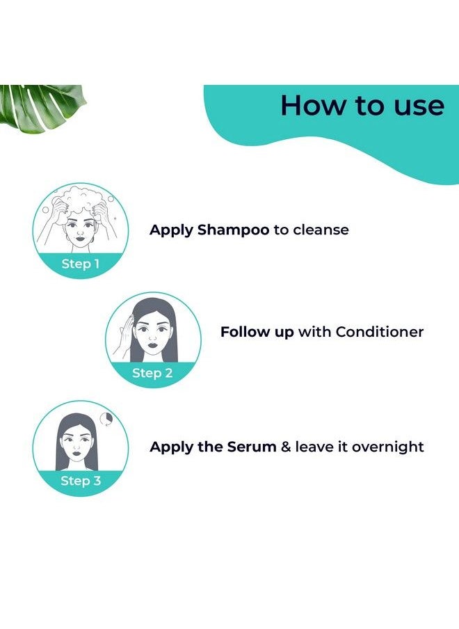 PILGRIM - Korean Advanced Hair Growth Regime ; Redensyl 3% & Anagain 4% Hair Serum 50Mlsulphatefree Shampoo 200Ml & Hair Conditioner 200Ml ; For All Hair Types ; For Men & Women - Image 1