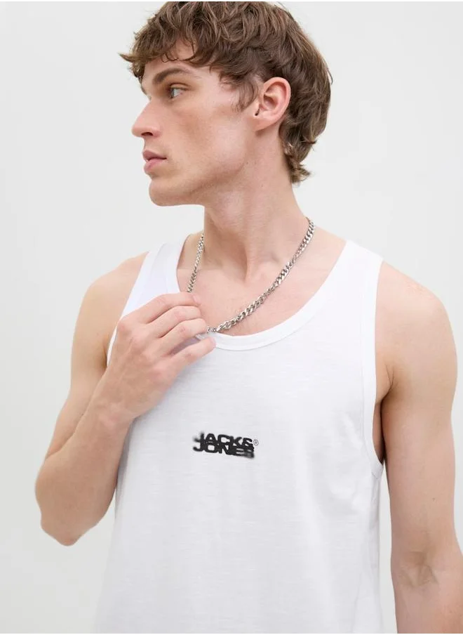 JACK & JONES Jack & Jones Logo Print Relaxed Fit Tank