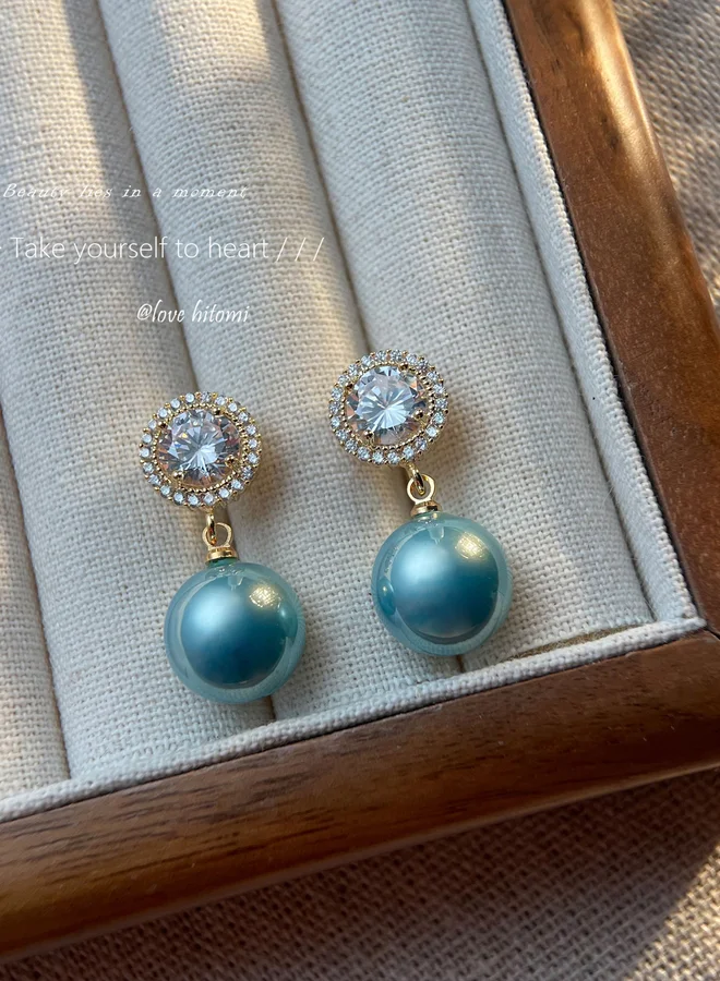 Faux Pearl Dangle Earrings