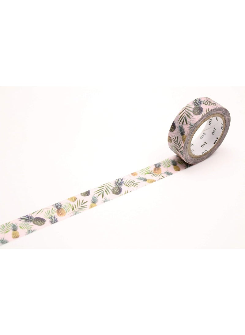 MT - mt Washi Masking Tape EX Series, 15 mm x 7 mtrs Shade - Pineapple, (Pack of 1) - Image 1
