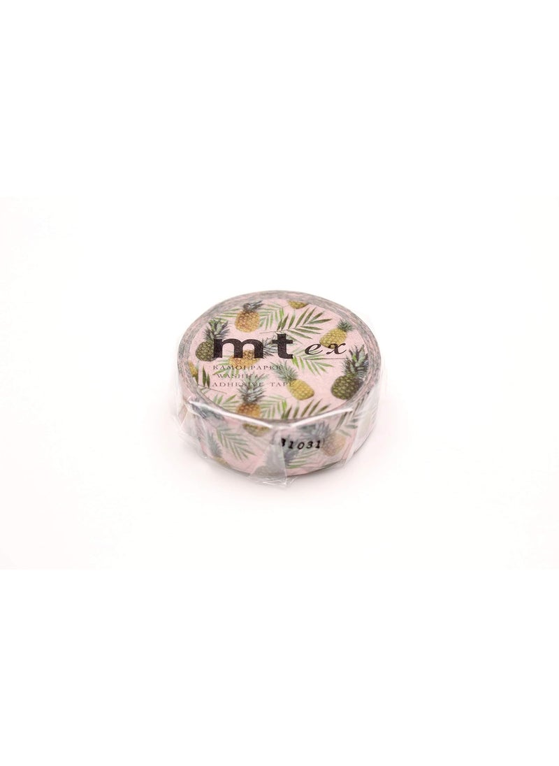 MT - mt Washi Masking Tape EX Series, 15 mm x 7 mtrs Shade - Pineapple, (Pack of 1) - Image 1