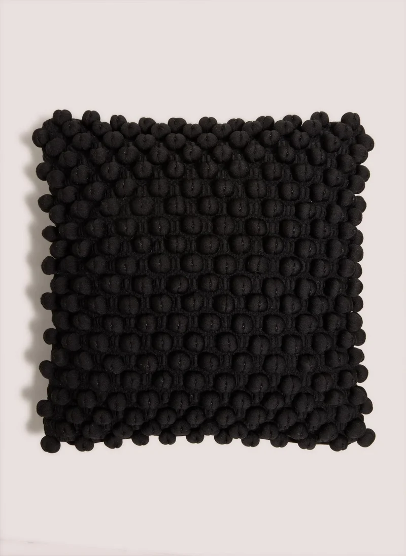 Matalan Black Bobble Cushion