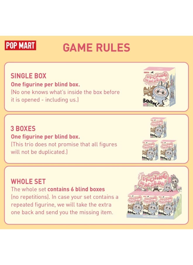 POP MART - POP MART Labubu The Monsters - Tasty Macarons Vinyl Face Blind Box, Random Design Action Figure, Single Blind Box - Image 1
