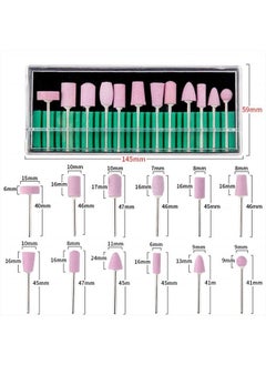 Luzen 12Pcs Nail Drill Bits Polishing Buffing Electric Manicure Head Replacement Grinding Head with Case for Manicure Pedicure Nail Art Salon Polishing Tools, Pink  - Image 3