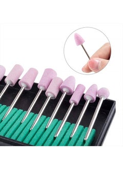 Luzen 12Pcs Nail Drill Bits Polishing Buffing Electric Manicure Head Replacement Grinding Head with Case for Manicure Pedicure Nail Art Salon Polishing Tools, Pink  - Image 4