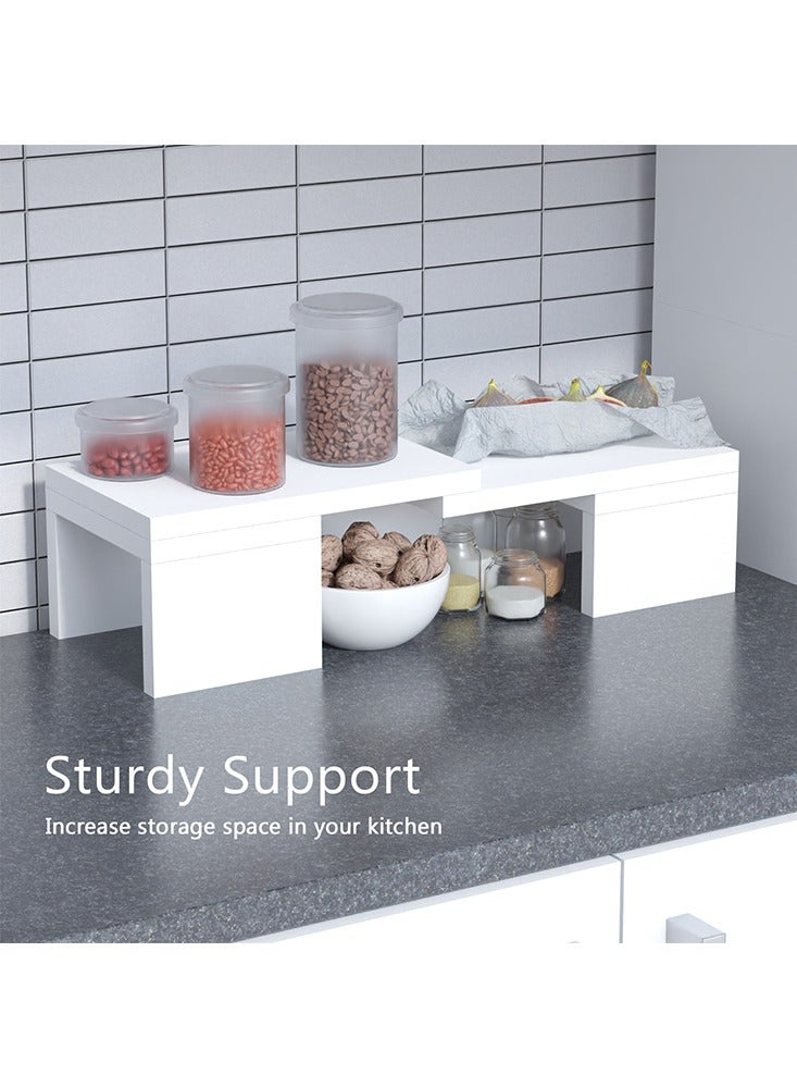 Mahmayi منظم رفوف المطبخ من ماهمايي، رفوف التوابل، رف خزانة لتخزين المنزل والمطبخ - أبيض ممتاز - Image 3