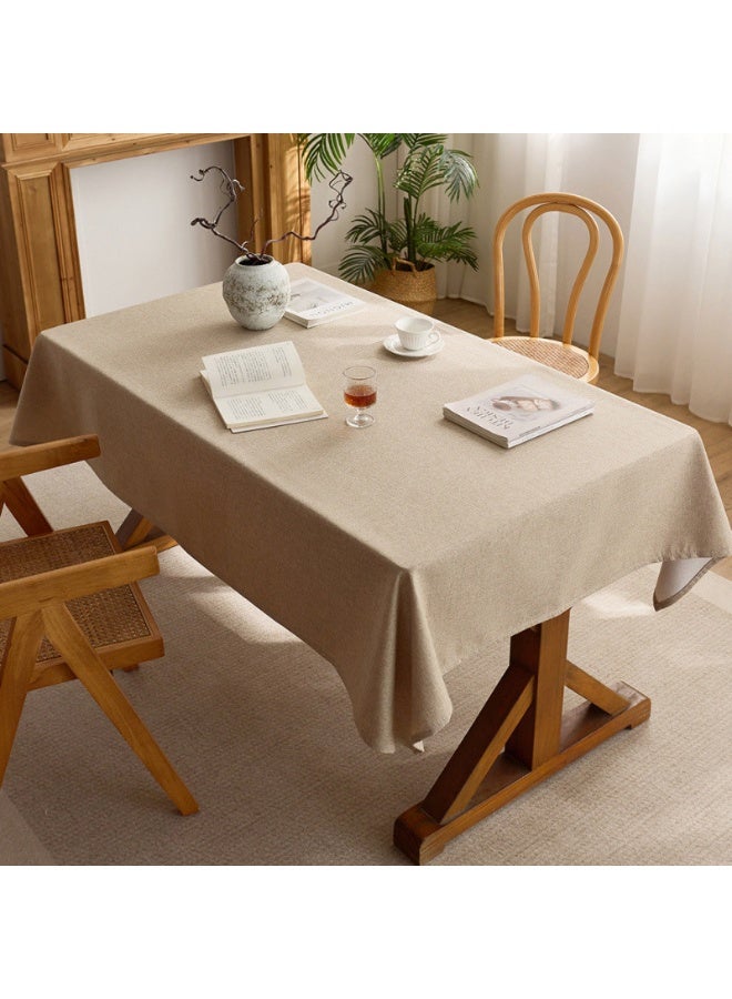 Solid Color Heat-Resistant Tablecloth, 140x180cm Beige, Insulating Fabric for Dining Table Tea Table Coffee Table Decoration - Image 5