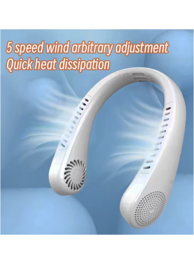 Bladeless Portable Neck Fan – Hands-Free Wearable Design with 3 Adjustable Speeds for Indoor & Outdoor Use  - Image 3