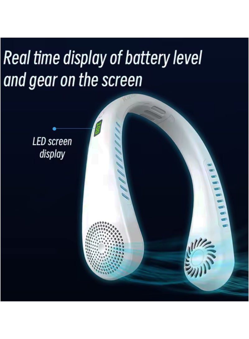 Bladeless Portable Neck Fan – Hands-Free Wearable Design with 3 Adjustable Speeds for Indoor & Outdoor Use  - Image 4