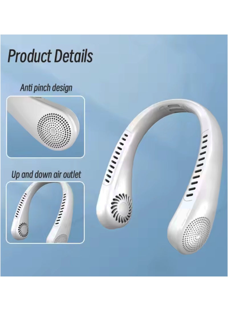 Bladeless Portable Neck Fan – Hands-Free Wearable Design with 3 Adjustable Speeds for Indoor & Outdoor Use  - Image 2