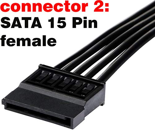 TeamProfitcom SATA Power Extension Cable, 15 Pin SATA Male to Female Extender Power Cable Adapter for Hard Drive Disk HDD, SSD (2 Pack) 24 Inches - Image 5