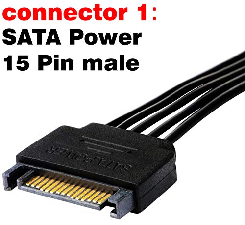 TeamProfitcom SATA Power Extension Cable, 15 Pin SATA Male to Female Extender Power Cable Adapter for Hard Drive Disk HDD, SSD (2 Pack) 24 Inches - Image 4