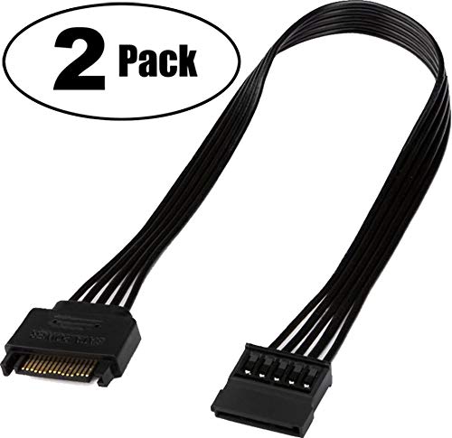 TeamProfitcom SATA Power Extension Cable, 15 Pin SATA Male to Female Extender Power Cable Adapter for Hard Drive Disk HDD, SSD (2 Pack) 24 Inches - Image 3
