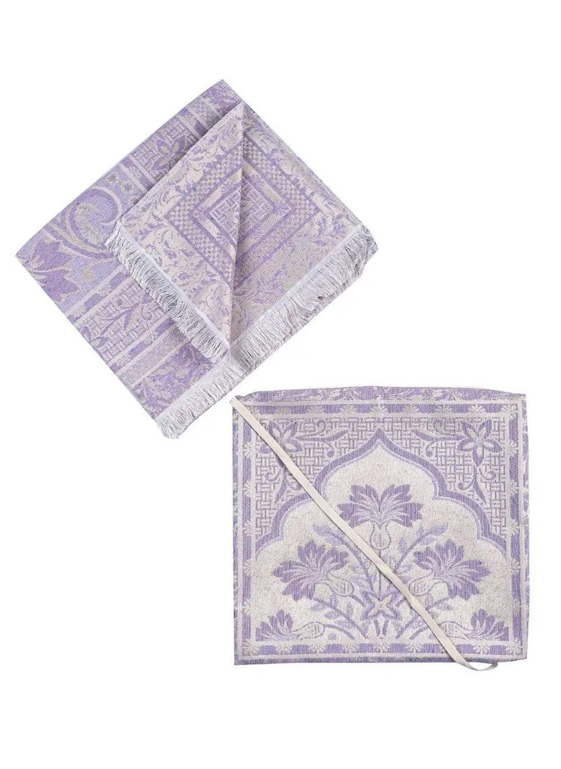 MANASEK - Manasek Safe 67 x 115 cm Silk Bag Prayer Mat (Purple) - Image 1