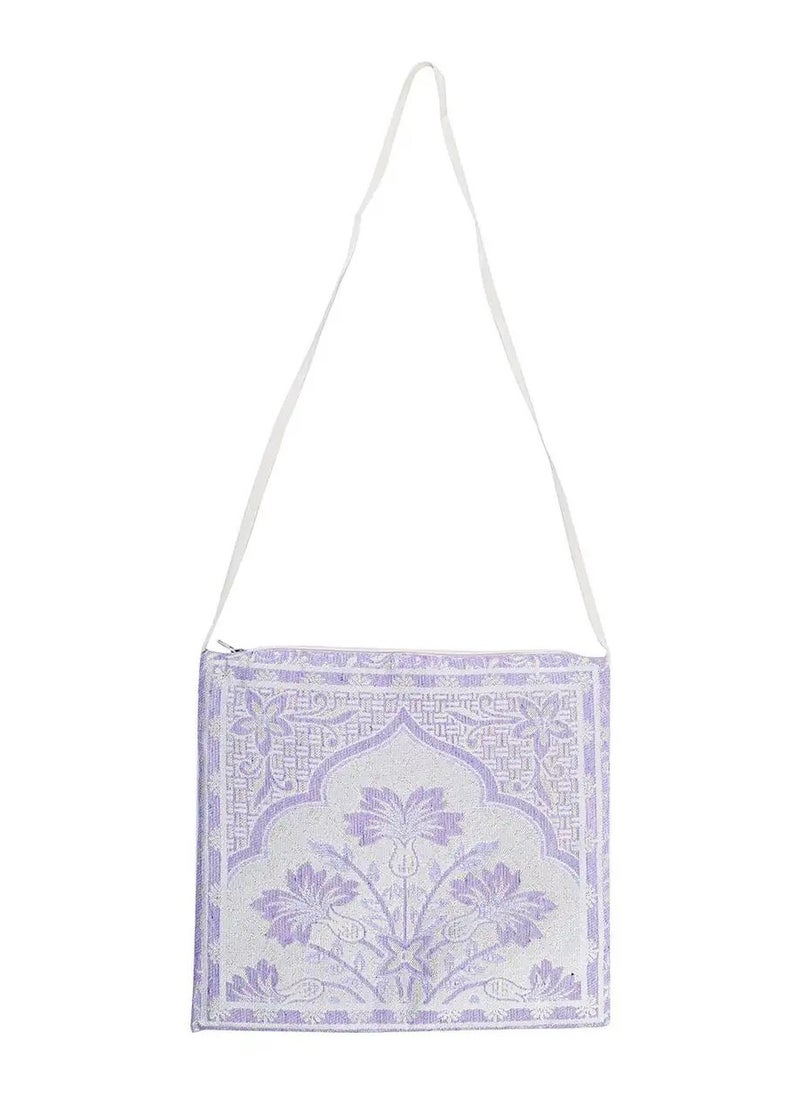 MANASEK - Manasek Safe 67 x 115 cm Silk Bag Prayer Mat (Purple) - Image 1