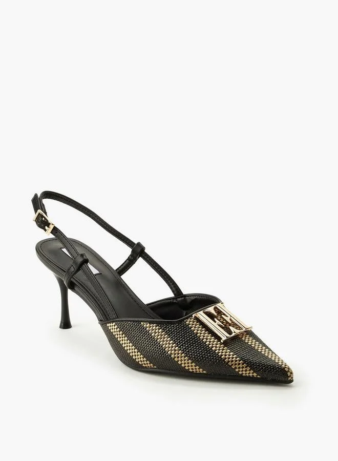 Elle Women Textured Stiletto Heel Shoes