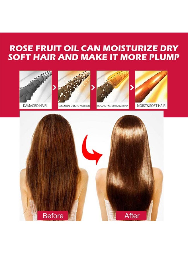 إيلهو زيت ثمر الورد - معصور على البارد وغير مكرر 100٪ - غير دهني عالي الامتصاص - يغذي ويرطب ويقلل بشكل كبير من الخطوط الدقيقة والندبات وعلامات التمدد والجلد والشعر والجسم والوجه لثمر الورد - Image 3