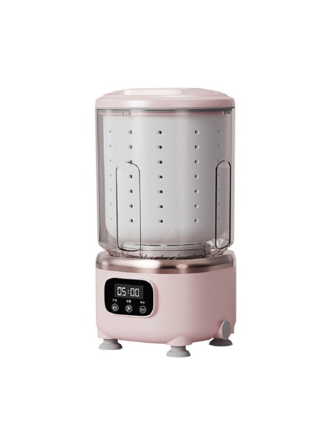 2L Blue Light Sterilization Washing Machine with 380mm High-Strength Motor, Automatic Dehydration, and Portable Mini Washing Cup（Pink） - Image 1