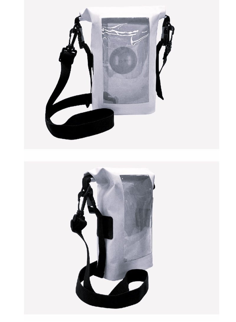 2L Waterproof Bag Outdoor Bag Transparent PVC Touchable Cell Phone Waterproof Pouch Swimming Waterproof Bag (White) - Image 4