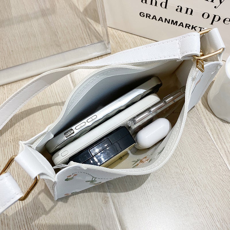 Ladies Shoulder Armpit Bag 2022 Korean Version Of Summer And Autumn New Personalized Embroidery Portable Change Small Bag - Image 5