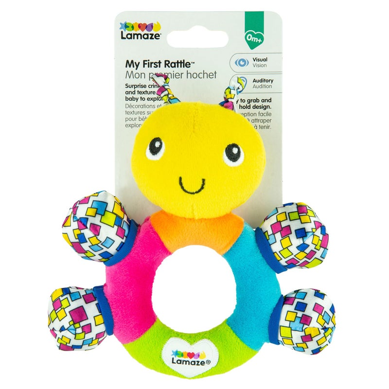 Lamaze The First Years First Baby Rattle - Sensory Toys with Soft Textures and Crinkle Sounds - Infant Toys Ages 3 Months and Up - Image 2