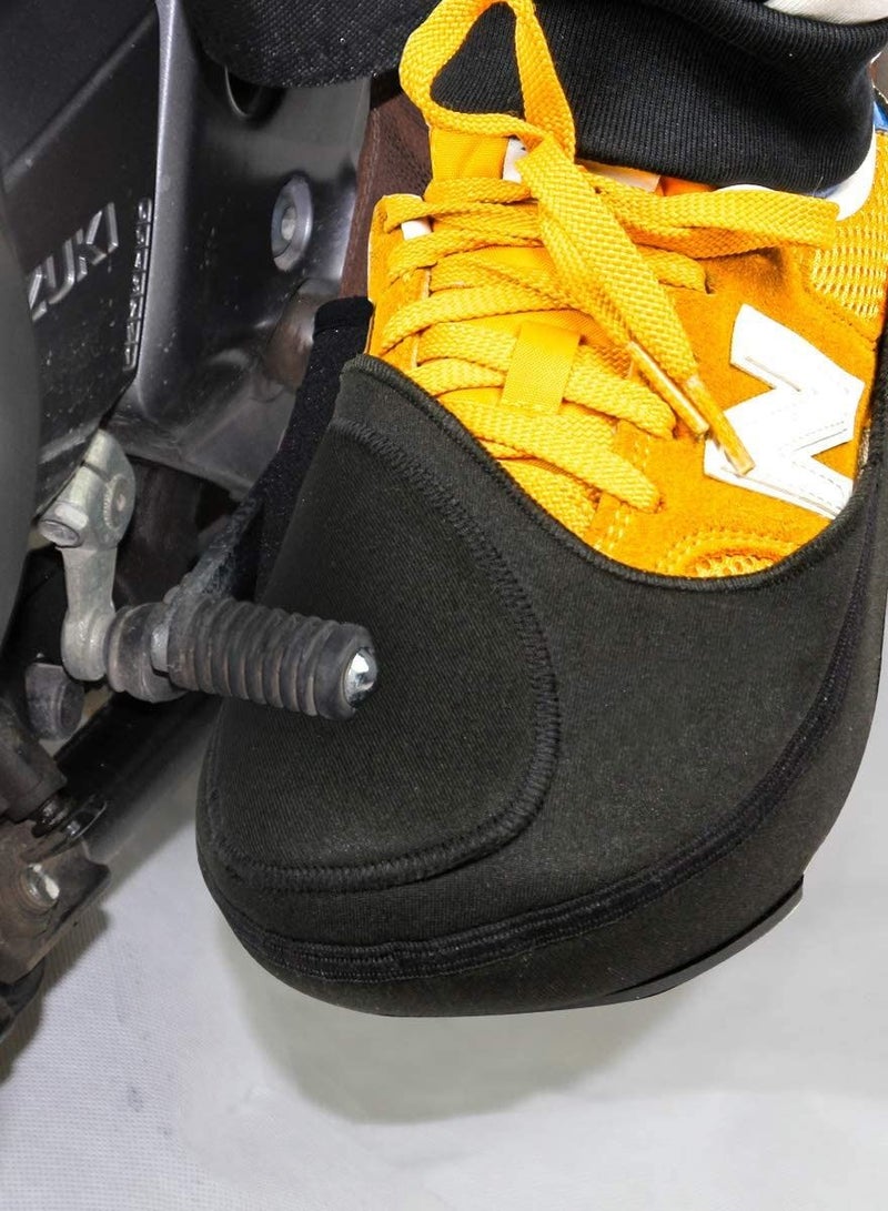 SYOSI Motorcycle Shift Shoe Protector, Motorcycle Protection Gear Shift Cover, Motorcycle Shift Pad, Toe Protector Saves the Guide of Motorcycle Shift Lever, Protective Gear for Men and Women, Black - Image 3