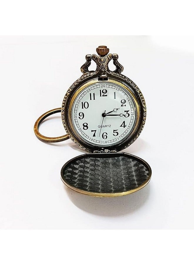 Blue Aura Motorbike Pocket Watch Keychain Nautical | Vintage Style Keychain | Retro Style Keychain | Gift for Birthday, Anniversary, Holi (Motorbike) - Image 2