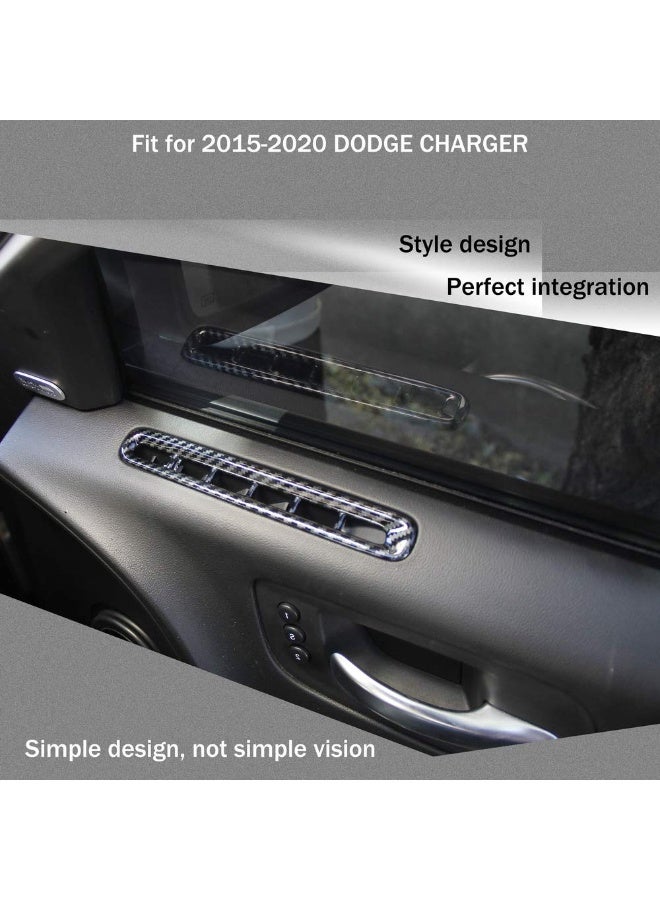 KISSUN Door A/c Vent Panel Air Carbon Fiber Accessories For Dodge Charger 2011+ - Image 3