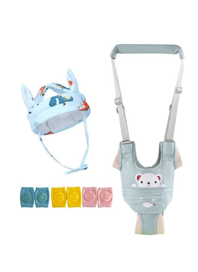 XiuWoo Baby Walking Harness Handheld Baby Walker Assistant Belt with Baby Head Protector Baby Helmet for Crawling and Walking Baby Knee Pads  - Image 2