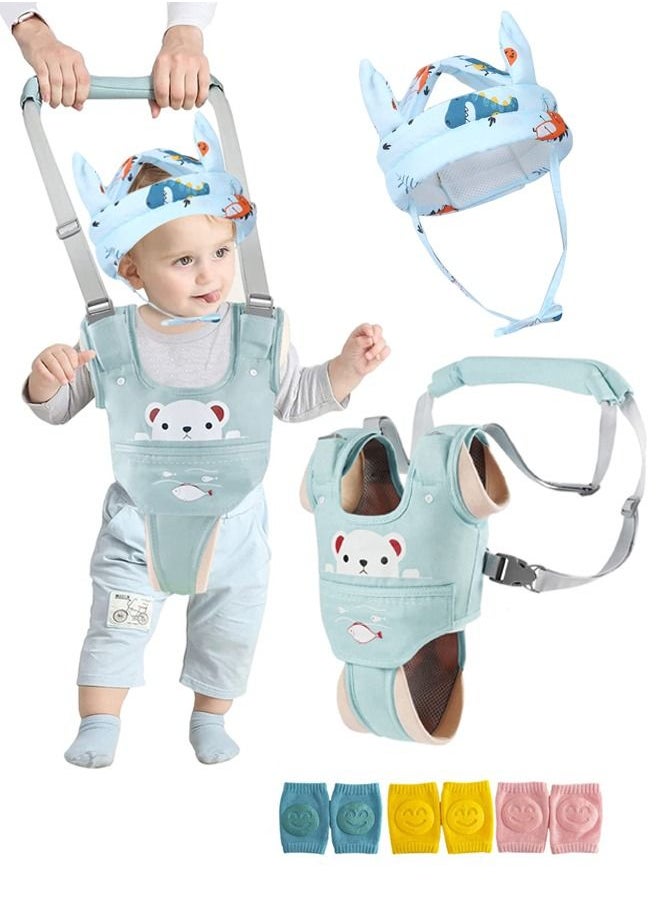XiuWoo Baby Walking Harness Handheld Baby Walker Assistant Belt with Baby Head Protector Baby Helmet for Crawling and Walking Baby Knee Pads  - Image 1