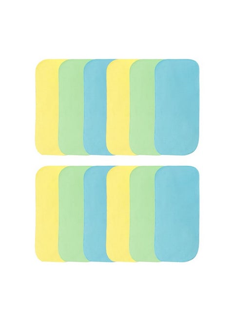 Reusable Stay-Dry Fleece Nappy Liners For Cloth Diapers For Babies, (Set Of 12)- Pack Of 12, Easy Clean Top Sheets For Washable & Reusable Cloth Diapers, Multicolour