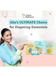 Superbottoms Reusable Stay-Dry Fleece Nappy Liners For Cloth Diapers For Babies, (Set Of 12)- Pack Of 12, Easy Clean Top Sheets For Washable & Reusable Cloth Diapers, Multicolour  - Image 2