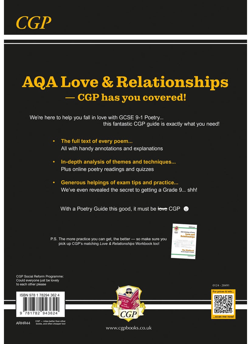 null - GCSE English AQA Poetry Guide - Love & Relationships Anthology inc. Online Edn, Audio & Quizzes - Image 1