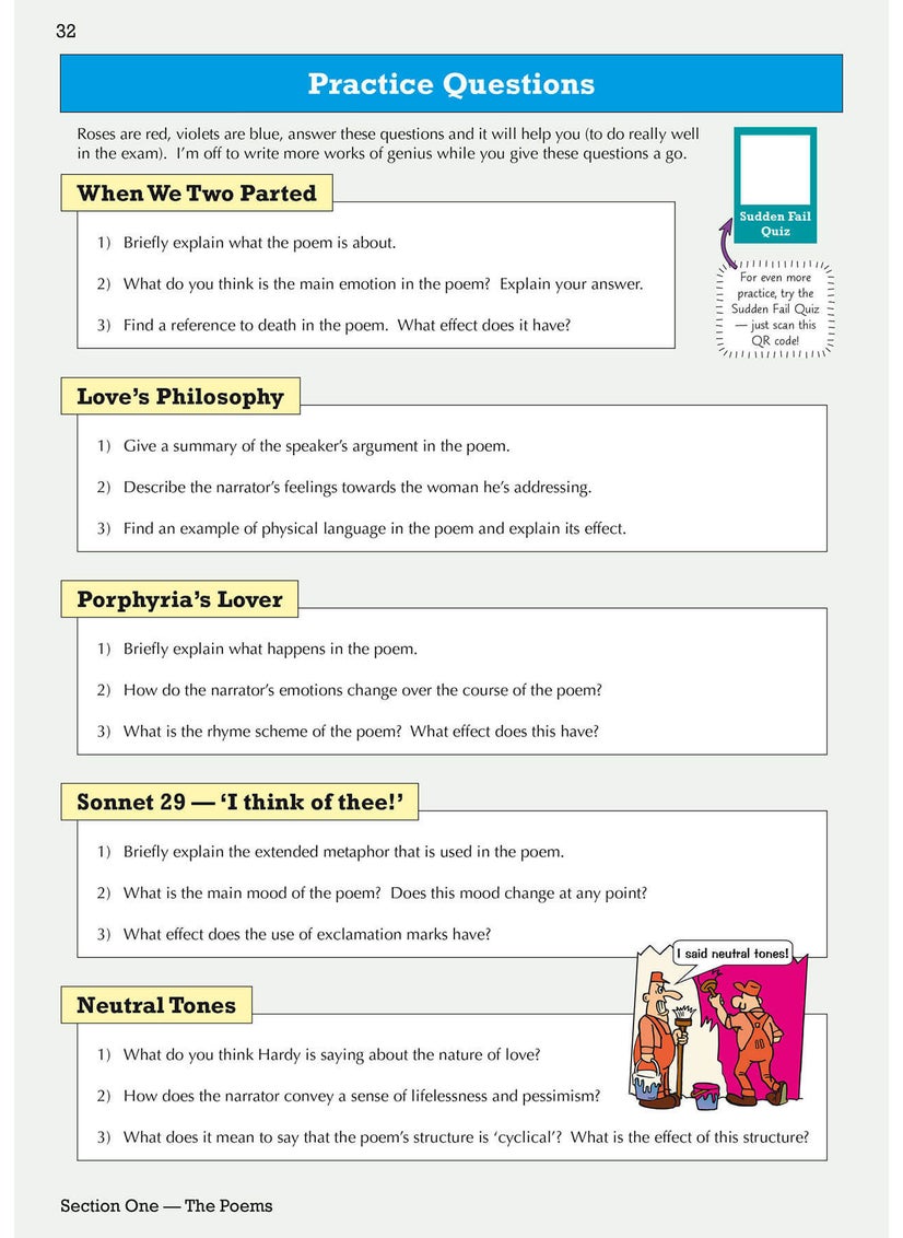 null - GCSE English AQA Poetry Guide - Love & Relationships Anthology inc. Online Edn, Audio & Quizzes - Image 1
