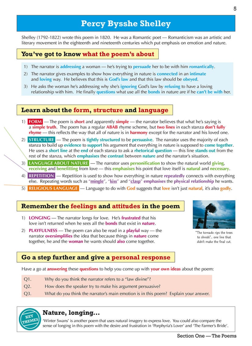 null - GCSE English AQA Poetry Guide - Love & Relationships Anthology inc. Online Edn, Audio & Quizzes - Image 1