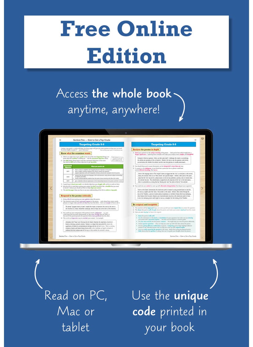 null - GCSE English AQA Poetry Guide - Love & Relationships Anthology inc. Online Edn, Audio & Quizzes - Image 1