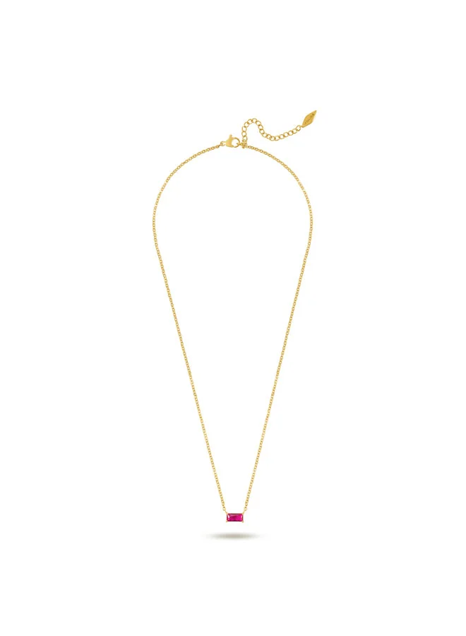 بوليس عقد إيفا الذهبي بقلادة وردية رقيقة للنساء