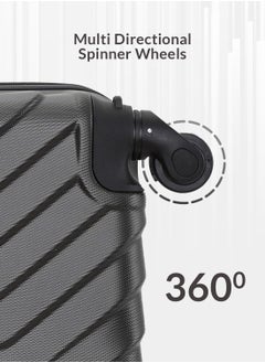 PARAJOHN Winso ABS Hardside Spinner Check In Large Luggage Trolley 28 Inch Grey  - Image 4