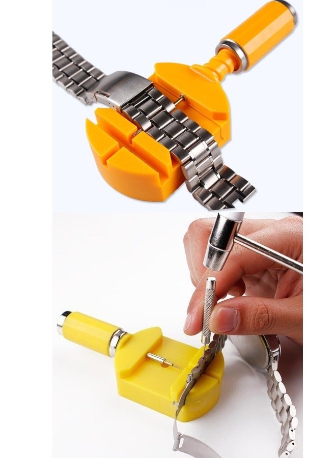 Watch 12 Pcs Watch Repair Tool Professional Repair Watch Disassembly And Adjustment Device Steel Band Watch Replacement Watch Chain Remover Link Pin Metal Adjustor Watch chain Repairing Tool - Image 3